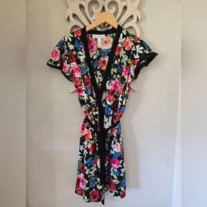 Oscar de la Renta Pink Label Floral Robe Size Medium.